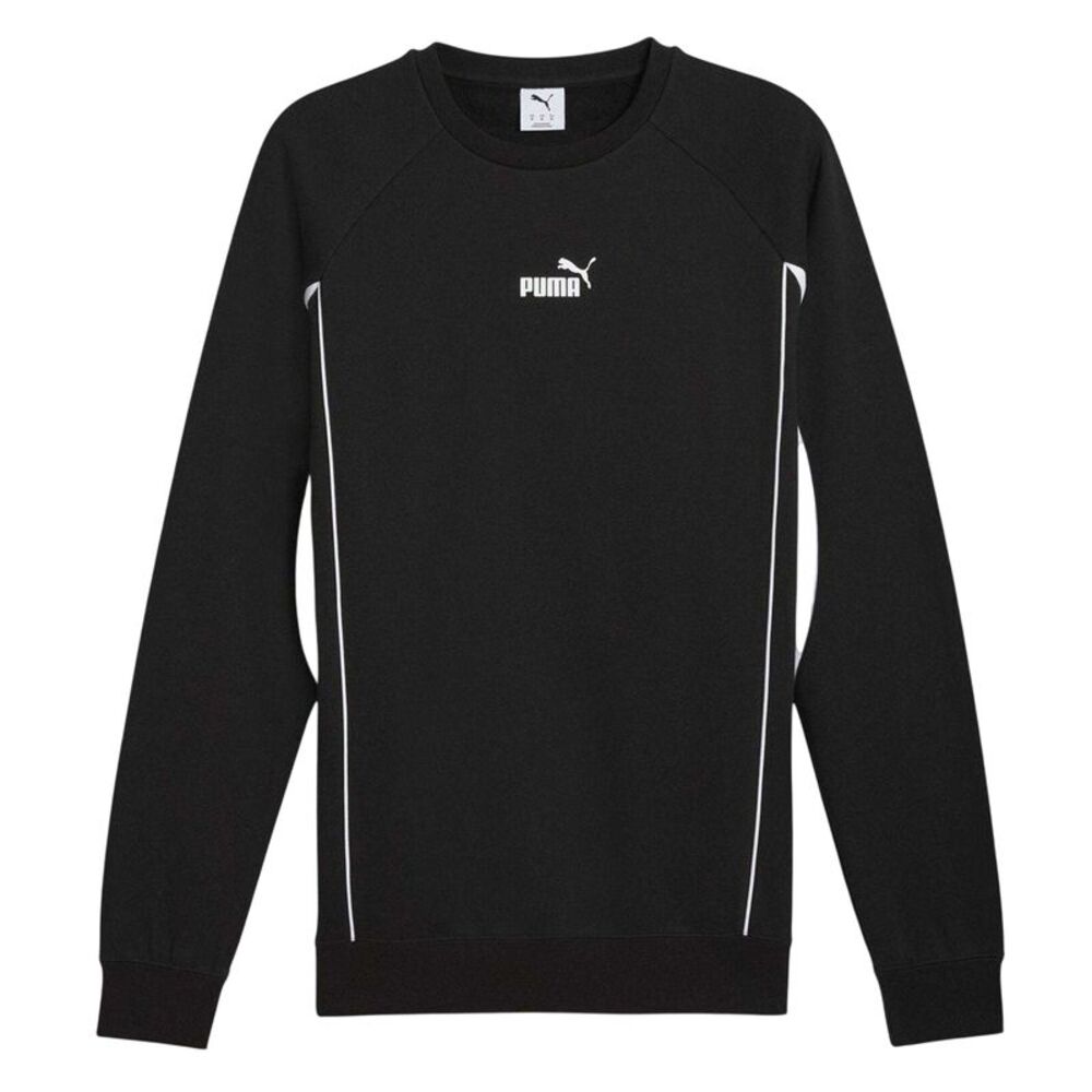Puma Mens Logo Crew Neck Sports Sweatshirt / Black